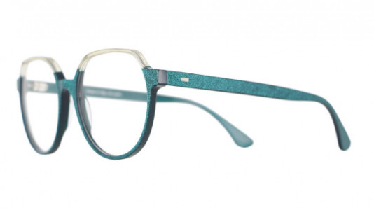 Vanni Pixel v1650 Eyeglasses, teal micropixel / transparent light brown