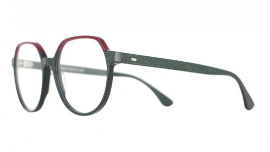 Vanni Pixel v1650 Eyeglasses, dark green micropixel / solid red