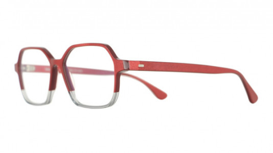 Vanni Pixel V1652 Eyeglasses, red micropixel / transparent grey