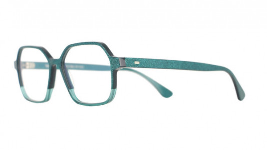 Vanni Pixel V1652 Eyeglasses, teal micropixel / transparent teal