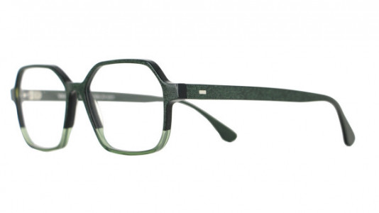 Vanni Pixel V1652 Eyeglasses, dark green micropixel / transparent dark green