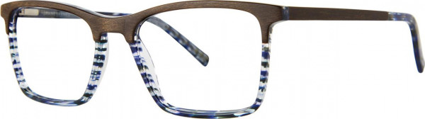 Jhane Barnes Row of Operations Eyeglasses, Auburn Blue