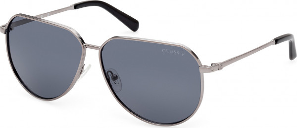 Guess GU00089 Sunglasses, 08D - Shiny Gunmetal / Shiny Gunmetal