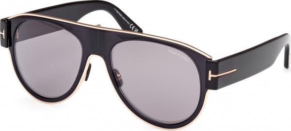 Tom Ford FT1074 LYLE-02 Sunglasses, 01C - Shiny Black / Shiny Black