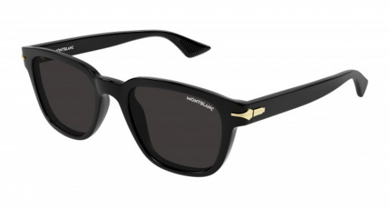 Montblanc MB0302S Sunglasses, 006 - BLACK with GREY lenses