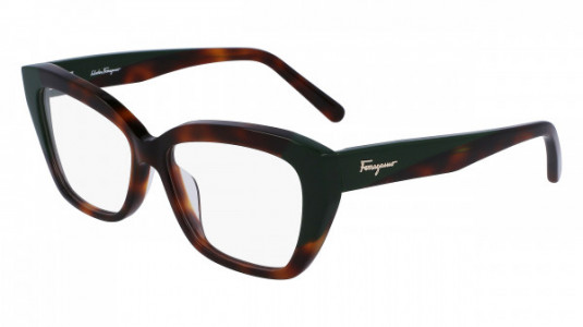 Ferragamo SF2938N Eyeglasses, (220) TORTOISE/DARK GREEN