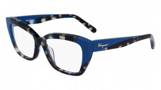 Ferragamo SF2938N Eyeglasses, (414) BLUE TORTOISE/DEEP TURQUOISE