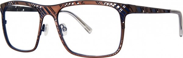 Jhane Barnes Skew Lines Eyeglasses, Brown/Blue