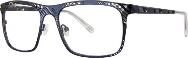 Jhane Barnes Skew Lines Eyeglasses, Navy/Gunmetal