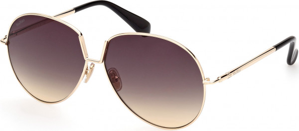 Max Mara MM0081 DESIGN8 Sunglasses, 32B - Shiny Pale Gold / Shiny Pale Gold