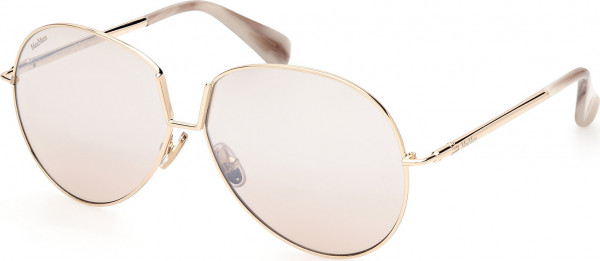 Max Mara MM0081 DESIGN8 Sunglasses, 32G - Shiny Pale Gold / Shiny Pale Gold