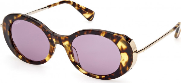 Max Mara MM0080 MALIBU10 Sunglasses, 53Y - Blonde Havana / Shiny Pale Gold
