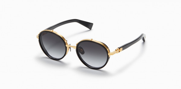 Balmain CROISSY Sunglasses, Gold - Black w/ Dark Grey to Clear - AR