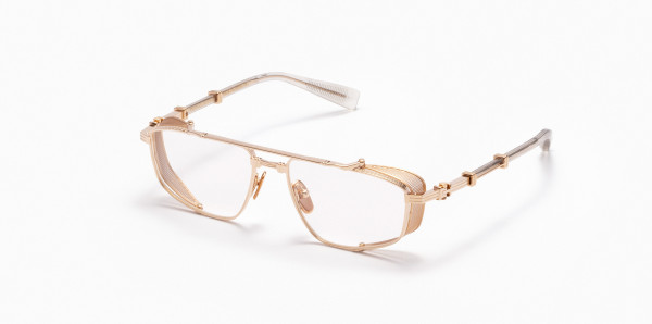 Balmain BRIGADE - V Eyeglasses, White Gold - Crystal Grey