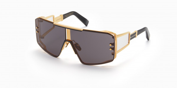 Balmain LE MASQUE Sunglasses, Gold - Black w/ Shield: Dark Grey - AR  Side Shield: Clear - AR