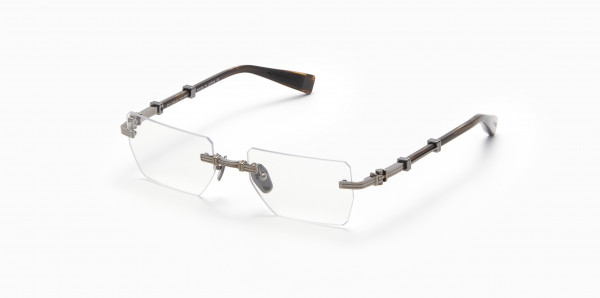 Balmain PIERRE Eyeglasses, Black Rhodium - Brown Swirl