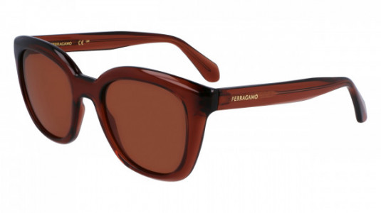 Ferragamo SF2000S Sunglasses, (232) TRANSPARENT BROWN