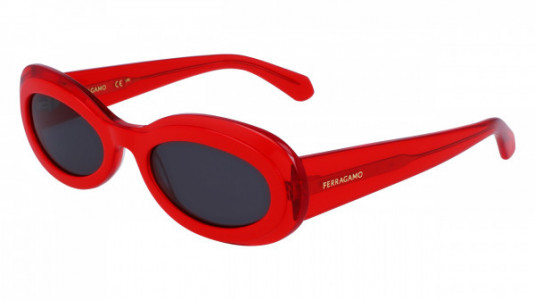 Ferragamo SF2003S Sunglasses, (613) TRANSPARENT RED/RED