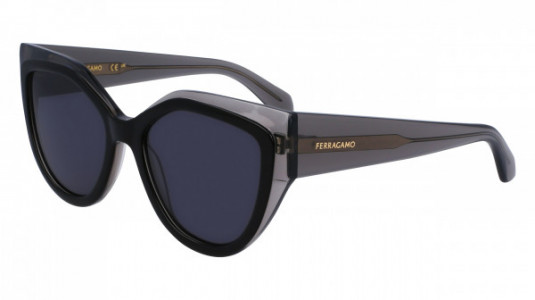 Ferragamo SF2004S Sunglasses, (024) TRANSPARENT GREY/BLACK