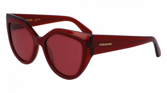 Ferragamo SF2004S Sunglasses, (618) TRANSPARENT BURGUNDY/BURGUNDY