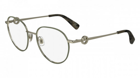 Longchamp LO2165 Eyeglasses, (708) GOLD/KHAKI