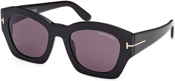 Tom Ford FT1083 GUILLIANA Sunglasses, 01A - Shiny Black / Shiny Black