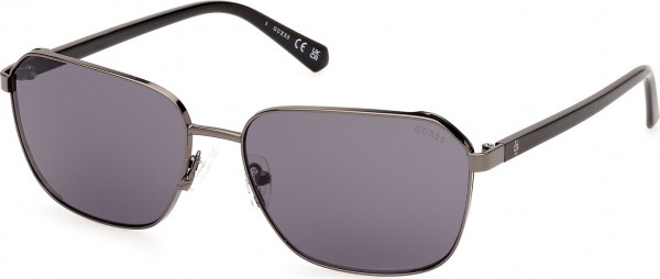 Guess GU00117 Sunglasses, 08A - Shiny Gunmetal / Shiny Gunmetal