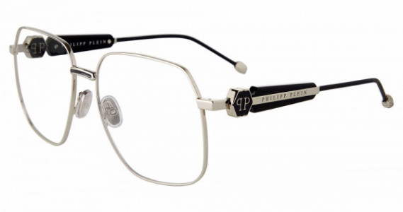 Philipp Plein VPP126S Eyeglasses, PALLADIUM W/BLACK (0583)