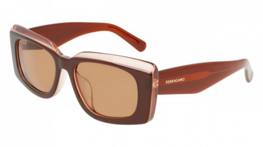 Ferragamo SF1079SLB Sunglasses, (211) BROWN/NUDE