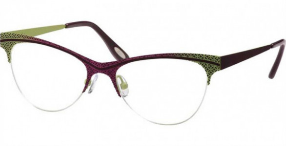 Glacee GL6714 Eyeglasses, C2 PURPLE/LT GREEN
