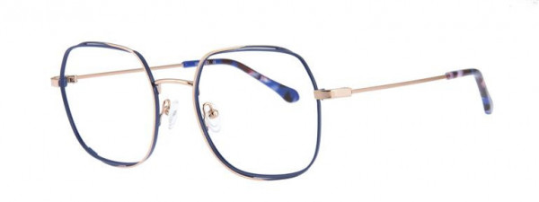 Grace G8140 Eyeglasses, C1 SHNY BLU/RSE GLD