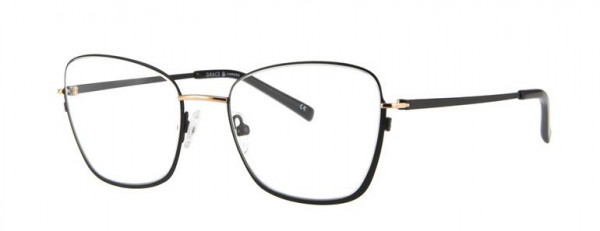 Grace G8132 Eyeglasses, C1 MT BLK/RSE GOLD