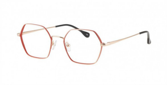 Grace G8098 Eyeglasses, C3 ORNG RED/GOLD