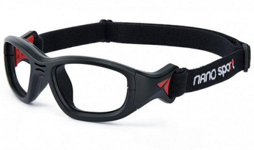 Nano Vista NSP99 Eyeglasses, NSP990251 MATTE BLACK/RED