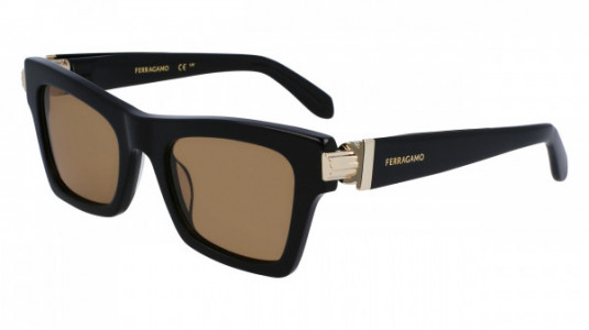 Ferragamo SF2013S Sunglasses, (011) BLACK/GOLD