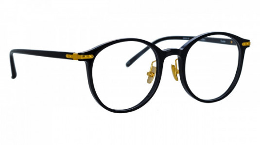 Linda Farrow LF59LB FORSTER Eyeglasses, (001) BLACK/YELLOW GOLD