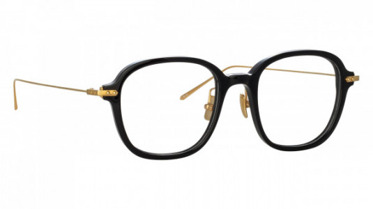 Linda Farrow LF75LB LANE Eyeglasses, (001) BLACK/YELLOW GOLD