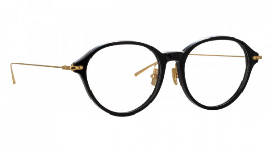 Linda Farrow LF76LB PEARCE Eyeglasses, (001) BLACK/YELLOW GOLD