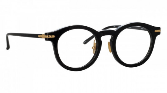 Linda Farrow LF80LB PARLER Eyeglasses, (001) BLACK/YELLOW GOLD
