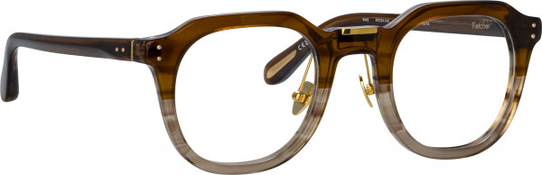 Linda Farrow LFL1103 FLETCHER Eyeglasses, (016) CRML HORN/ LGHT GLD