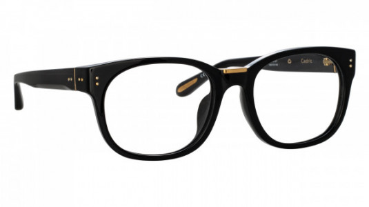 Linda Farrow LFL1275 CEDRIC Eyeglasses, (001) BLACK/YELLOW GOLD