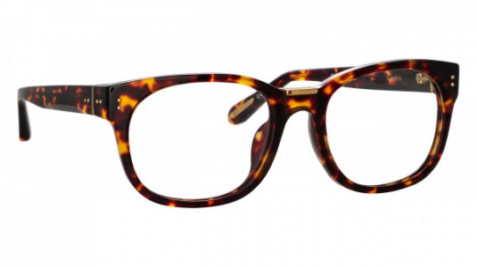 Linda Farrow LFL1275 CEDRIC Eyeglasses, (002) DARKT-SHELL/YELLOW GOLD