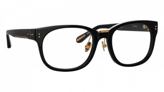 Linda Farrow LFL1275LB CEDRIC Eyeglasses, (006) BLACK/YELLOW GOLD