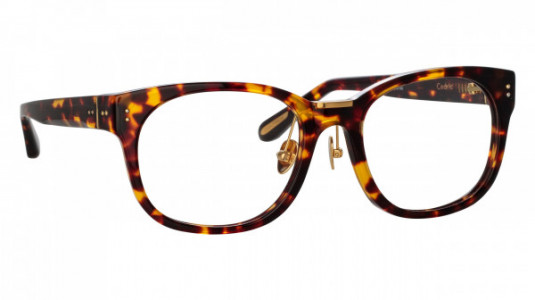 Linda Farrow LFL1275LB CEDRIC Eyeglasses, (007) DARKT-SHELL/YELLOW GOLD