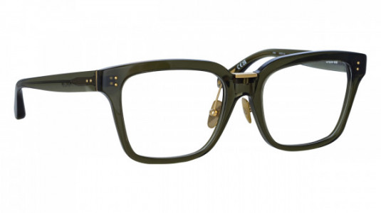 Linda Farrow LFL1322 DESIREE Eyeglasses, (007) TRANSLUCENT GREEN/LIGHT GOLD