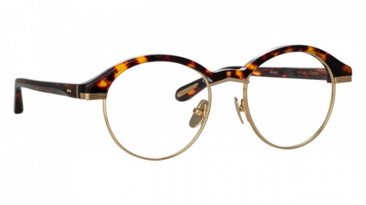 Linda Farrow LFL1453 KEEN Eyeglasses, (002) DARKT-SHELL/LIGHT GOLD