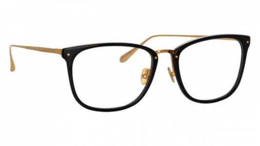 Linda Farrow LFL1457 CASSIN Eyeglasses, (003) BLACK/YELLOW GOLD