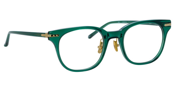 Linda Farrow LF83LB ARCH Eyeglasses, (003) BOTTLE GREEN/ LIGHT GOLD
