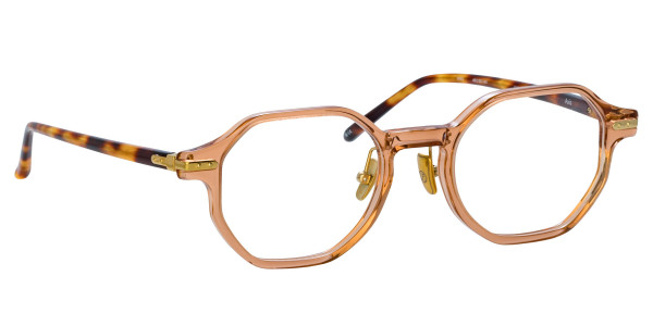 Linda Farrow LF85LB AXIS Eyeglasses, (004) TOFFEE/ T-SHELL/ LIGHT GOLD