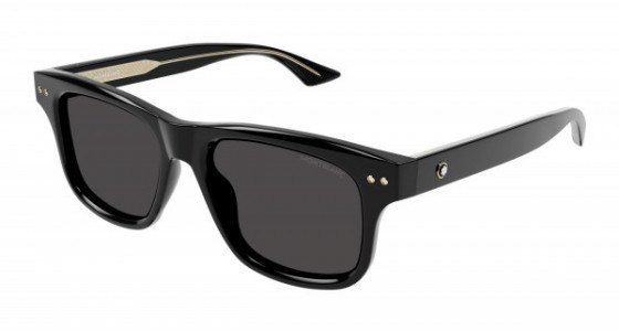 Montblanc MB0319S Sunglasses, 001 - BLACK with GREY lenses